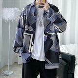 2023 Men's Clothing Turn-down Collar Handsome Long Sleeve Button Spring Summer Thin Man Printing Loose Streetwear Casual Korean Maytrends