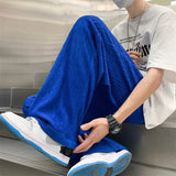 Aidase Summer Ice Silk Pants Men Fashion Oversized Wide Leg Pants Men Japanese Streetwear Hip Hop Loose Pleated Pants Men Trousers aidase-shop