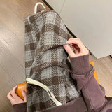 Aidase Green Plaid Pants Men Harajuku Winter Wide Leg Checked Trousers Male Oversize Big Size Casual Sweatpants Streetwear