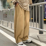 Aidase Cotton Baggy Pants Men Wide Leg Oversize Japenese Y2k Ankle-length Long Harem Trousers Casual Sport 2024 New