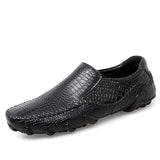 Aidase Crocodile Skin Loafer Shoes Men Genuine Leather Slip-on Moccasins Handmade Male Outdoor Casual Shoes Drive Walk Luxury Leisure aidase-shop