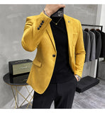 Aidase 6 Color Costume Homme Deerskin Jacket Suit Men Casual Slim Blazer Hombre Suit Leather Jacket Men Terno Masculino Men Clothing aidase-shop