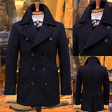 Aidase winter outfits men Men Suit Coat Tailor-Made Blazer Overcoat Long Coat Woolen Winter Warm Wide Lapel Fashion Business Wedding Groom Prom Tailored aidase-shop