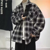 Aidase New Plaid Shirt Jacket Men Spring and Autumn Style Small Fragrance Workwear Jacket Cool Korean Version Trendy Baseball Uniform aidase-shop