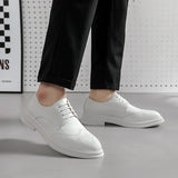 Aidase Men shoes lace up oxfords Luxury Casual White Leather Leisure Dress Shoes Comfort Handmade Trend Fashion wedding party Shoes aidase-shop