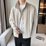 Aidase Winter Sweater Cardigan Men Warm Fashion Retro Knit Sweater Jacket Men Korean Loose Cardigan Sweater Men Jumper Clothes M-3XL aidase-shop