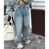 Aidase Men Denim Set Loose Vintage Cowboy Hooded Pullover +wide-leg Jeans Male 2-piece Set Japanese Street Autumn Solid Color Suits aidase-shop