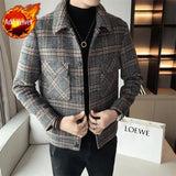 Aidase Male Coats Short Plaid Winter Sales of Men's Wool & Blends Jackets Clothing Fashion New in Vintage Aesthetic Harajuku Deals aidase-shop