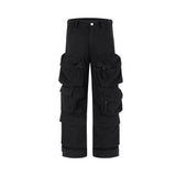 Aidase Y2k Multi-pockets Straight Baggy Cargo Pants for Men Pantalones Hombre Black Overalls Streetwear Loose Casual Trousers Oversized aidase-shop