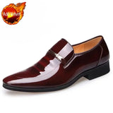 Aidase Social Shoe for Men Pointed Toe Office Patent Leather Bright Upper Dress Shoes Man Footwear Low Price Cheap Clearance Legitimate aidase-shop