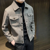 Aidase Men's Wool & Blends Jackets Slim Fit Solid Color Short Male Coats Joker Luxury Designer Harajuku Korean Reviews Many Casual Cold aidase-shop