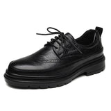 50.17Aidase Luxury Brand Handcrafted Mens Oxford Shoes Genuine Calfskin Leather Brogue Dress Shoes Black Classic Business Formal Shoes Man aidase-shop