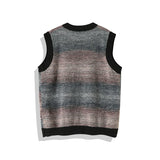 Aidase Winter Sweaters Vests Men Warm Colorful Casual Knitted Pullover Men Streetwear Loose Sleeveless Sweaters Mens Jumper Clothes aidase-shop