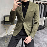 Aidase 6 Color Costume Homme Deerskin Jacket Suit Men Casual Slim Blazer Hombre Suit Leather Jacket Men Terno Masculino Men Clothing aidase-shop