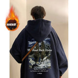 Oil Painting Men's Hoodies Fleece Thicken Warm Fashion Unisex Pullovers Hip Hop Loose Male Casual Sweatshirts aidase-shop