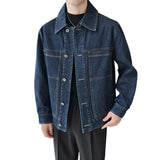 AIDASE  -  Autumn Jacket Men's Loose Casual Vintage Denim Jacket Japanese Korean Streetwear Fashion Jeans Coat Cowboy Outerwear