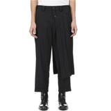 Aidase Men's Fashion Double Layer Skirts Pants New Trend Dark Deconstructed Pleated Trousers Straight Leg Pants Genderless Streetwear aidase-shop