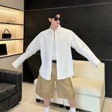 Aidase Men's Oversize Japanese Korean Streetwear Fashion Loose Casual Long Sleeve White Shirts Women Cardigan Coat Blouses for Men aidase-shop