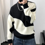 Aidase Round Collar Men's Clothing Striped Graphic Pullovers Knit Sweater Male Crewneck Korean Fashion Thick Winter Designer Luxury X A