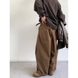 Aidase Japanese Wide-leg Pants Men Women Harajuku Solid Color Loose Straight-leg Trousers Vintage Oversize Unisex Autumn Casual Pants aidase-shop