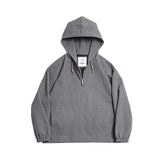 Aidase Men Casual Jacket Hooded Hoodies Spring and Autumn Pullover Hooded Jacket Solid Color Gray Clothing for Men Loose Comfort aidase-shop