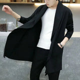 Aidase Autumn Men Fashion Korean Style Long Trench Coat Hooded Cloak Abrigo Hombre Men Punk Hip Hop Cardigan Casual Streetwear Cape aidase-shop