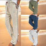 Aidase Vintage Pleated Cotton Linen Pants Spring Summer Men Casual Beach Pants Bohemian Style Fashion Side Zipper Straight Trousers aidase-shop