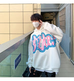 Letter Men Oversize Hoodies Fashion Brand Harajuku Pullovers Tops Hip Hop Casual Couple Clothing Male Sweatshirts aidase-shop