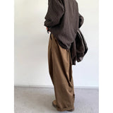 Aidase Japanese Wide-leg Pants Men Women Harajuku Solid Color Loose Straight-leg Trousers Vintage Oversize Unisex Autumn Casual Pants aidase-shop