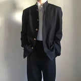 Aidase Japanese College Uniform Jacket Stand-up Collar Suit Jacket Top Men's Spring Summer College Wind Trend Men Coat School Uniform aidase-shop