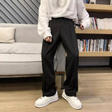 Aidase Mens Suit Trousers British Style Straight Trousers Business Versatile Streetwear Casual Trousers Men'S Clothing 2024 Summer New aidase-shop