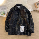 Aidase Fashion Plaid Jacket Basic Casual Men Women Coat Button Cardigan Jacket Large Size Unisex Jackets aidase-shop