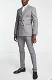 Aidase New Gray Men' s Suit 3 Pieces Blazer VestPants Double Breasted Jacket Fashion Tuxedo Business Modern Wedding Groom Costume Homme aidase-shop