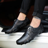 Aidase Crocodile Skin Loafer Shoes Men Genuine Leather Slip-on Moccasins Handmade Male Outdoor Casual Shoes Drive Walk Luxury Leisure aidase-shop