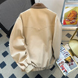 Aidase American Retro Pilot Jacket Men's Korean Style Spring Autumn New Loose Lapel Jacket Trendy Versatile Vibe Baseball Uniform Chic aidase-shop
