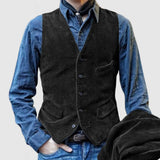 Aidase Corduroy Vest Jacket Men 2024 Spring Fashion Solid Color Single Breasted V Neck Waistcoats For Men Casual Sleeveless Vest Coats aidase-shop