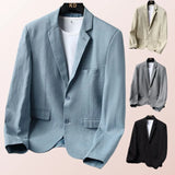 Aidase Men's COTTON Linen Casual Blazer ,Slim Fit Suit Jacket,Suitable for Spring and Autumn, Polyester Lining , Plus Size M-6XL aidase-shop