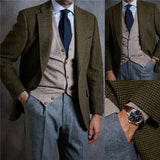 Aidase Plaid Smart Casual Singal Breasted England Style Wram Top Thick Woolen Winter Man Suit Jacket Tweed Blazer aidase-shop