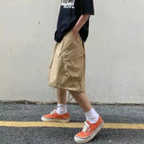 Aidase 2024 Summer Mens Cargo Shorts Loose Hip Hop Harajuku Straight Streetwear Bermuda Masculina aidase-shop