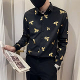 Aidase Man Shirt with Print Oversize Printed Shirts for Men Long Sleeve Clothing Asia Hipster Social Korean Popular Clothes Slim Fit I aidase-shop