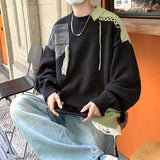 Winter Crew Neck Sweater Men Warm Fashion Casual Retro Knit Pullover Men Korean Loose Long Sleeve Sweater Mens Jumper Clothes
