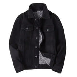 Aidase Male Jean Coats with Sheep Padding Men's Denim Jacket Wide Sleeves Black Padded Wool Warm Winter Outerwear Aesthetic Clothing  aidase-shop