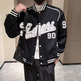 Aidase Japanese Hip Hop Baseball Uniform Jacket Men's Velvet Thickened Jacket Korean Style 2024 Spring Autumn Handsome Aesthetic Coat aidase-shop