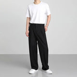 Aidase Suit Trousers For Men 2024 Autumn New Korean Style Loose Straight Trend Versatile Elegant Casual Drape Solid Wide Leg Trousers aidase-shop