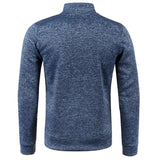 Autumn Winter Men's Zipper Knit Long Sleeves Thin Cashmere Fashion Top Sweater Coat aidase-shop