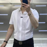 Aidase Luxury Polo Shirts Men Short Sleeve Patchwork Turn-down Collar Fashion Polo Tees Men Clothing Vintage Pullover Tops Streetwear aidase-shop