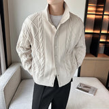 Aidase Winter Sweater Cardigan Men Warm Fashion Retro Knit Sweater Jacket Men Korean Loose Cardigan Sweater Men Jumper Clothes M-3XL aidase-shop