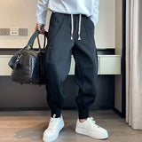 Aidase New Season New High Waisted Sports Pants for Men Loose Handsome Fashionable Casual, Ankle Tied, Haren Sweatpants Ins aidase-shop