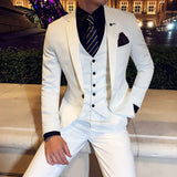 Aidase 6XL 7XL (Jackets+Vest+Pants) Male Korean Blazers Slim Check British Business Suit Men Three Piece Wedding Bridegroom Man Dress aidase-shop