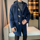 Aidase Button Hooded Men's Winter Long Coat New in Coats and Jackets Male Clothes Man Trench Clothing Woolen Overcoat 2024 aidase-shop